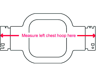 Measure left chest hoop